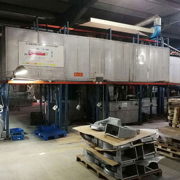 Automobile and motorcycle parts spray paint assembly line